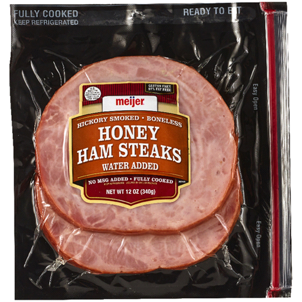 slide 1 of 1, Meijer Honey Ham Steak, 12 oz