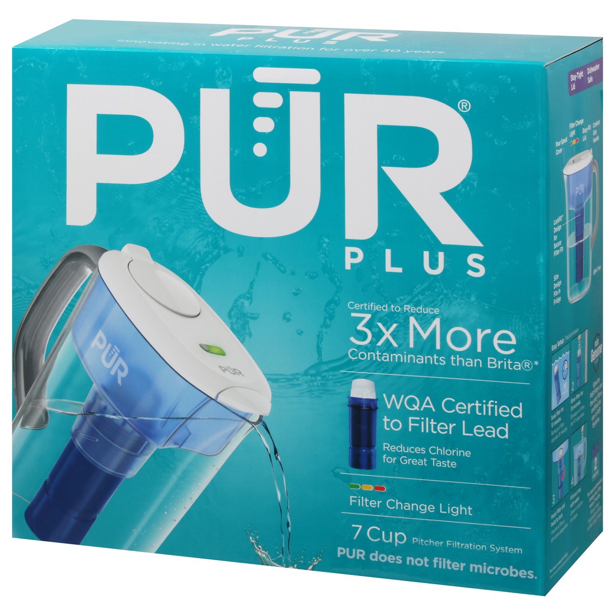 slide 3 of 9, Pur Plus Water Filtration Pitcher, 7 cups