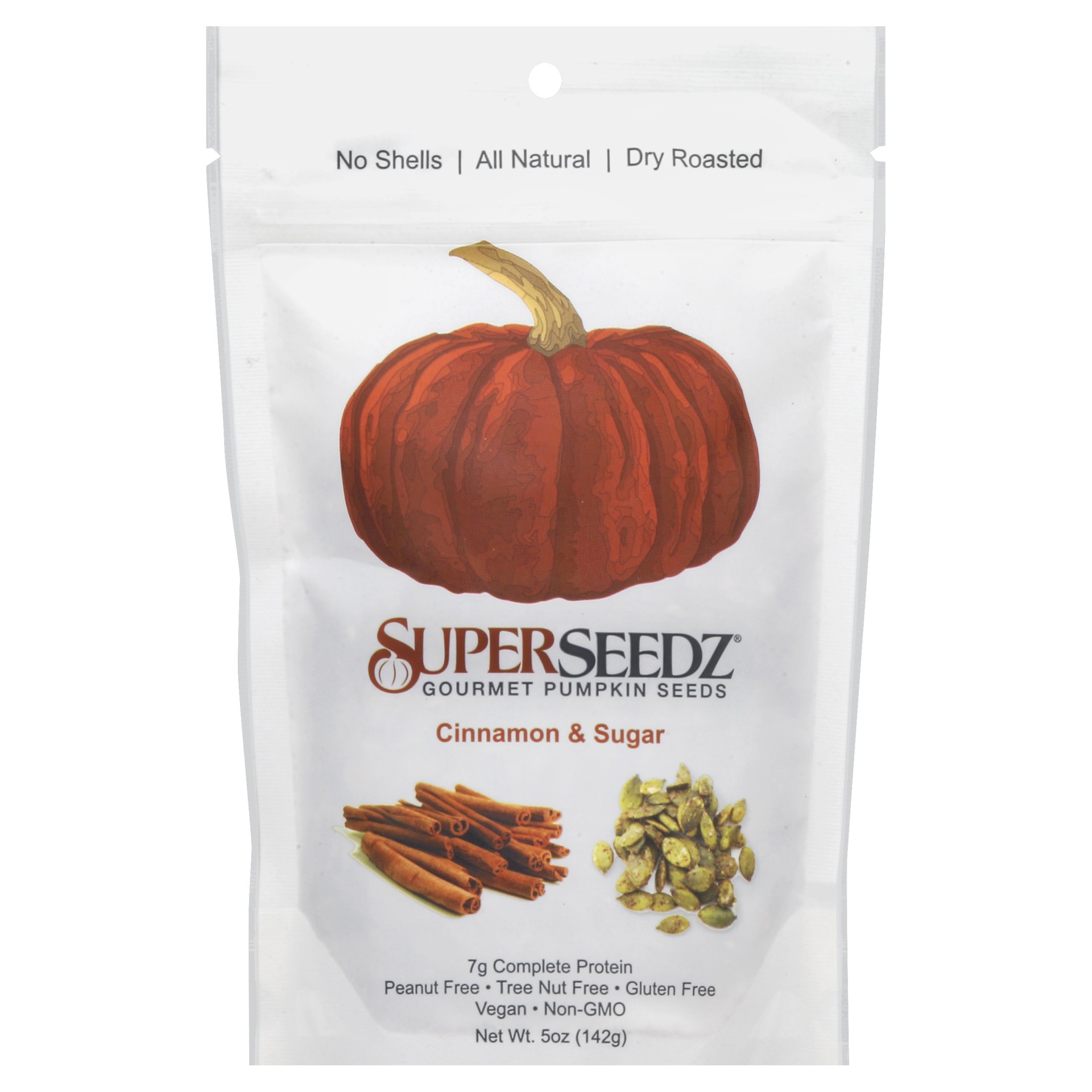 slide 1 of 3, SuperSeedz Gourmet Pumpkin Seeds Cinnamon & Sugar, 5 oz