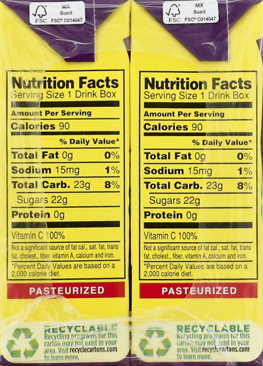 slide 2 of 4, Hi-C Grabbin' Grape Fruit Drink - 10 ct; 6 fl oz, 10 ct; 6 fl oz