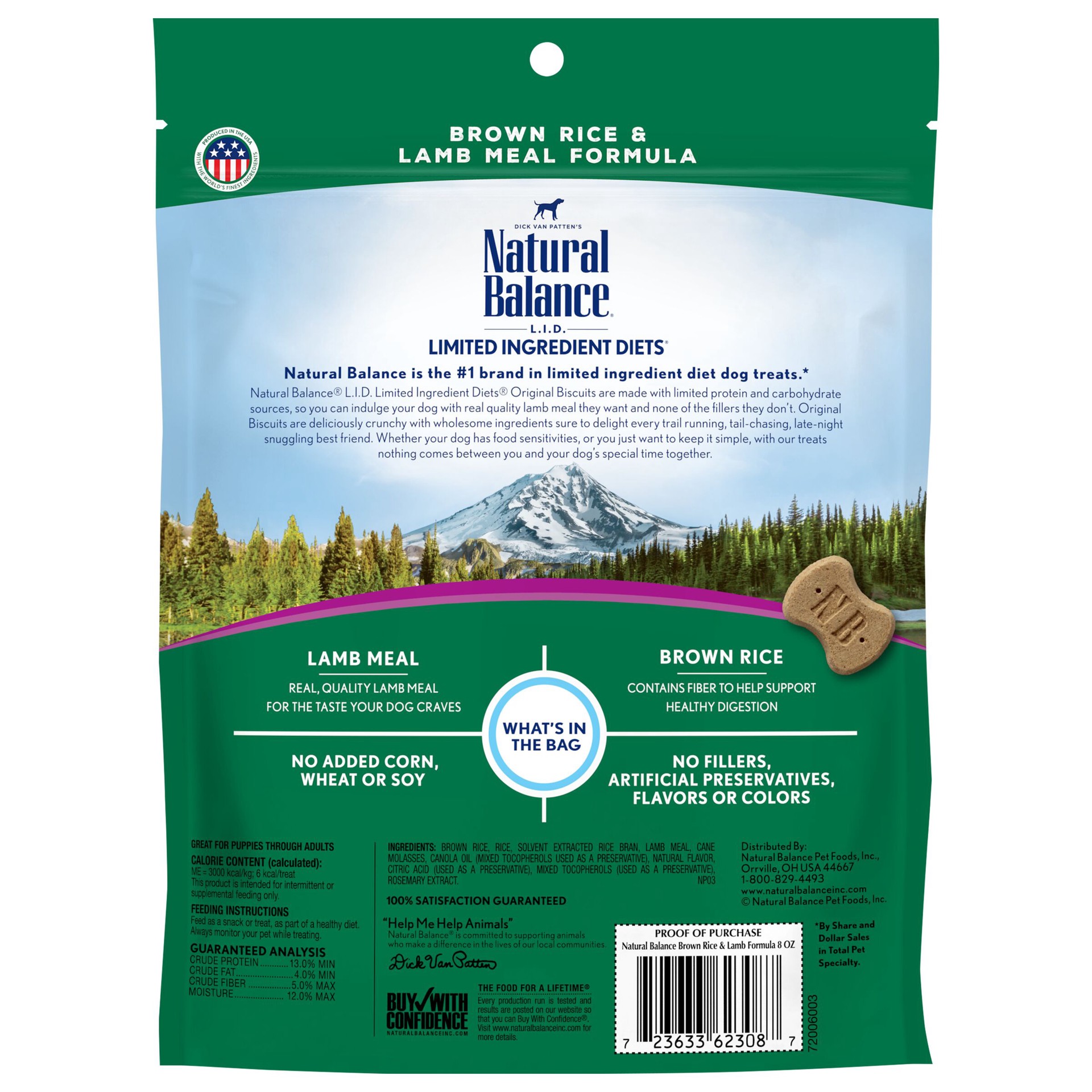 slide 2 of 5, Natural Balance L.I.T. Limited Ingredient Treats Brown Rice & Lamb Meal Formula Small Breed Dry Dog Treats, 8-Ounce, 8 oz