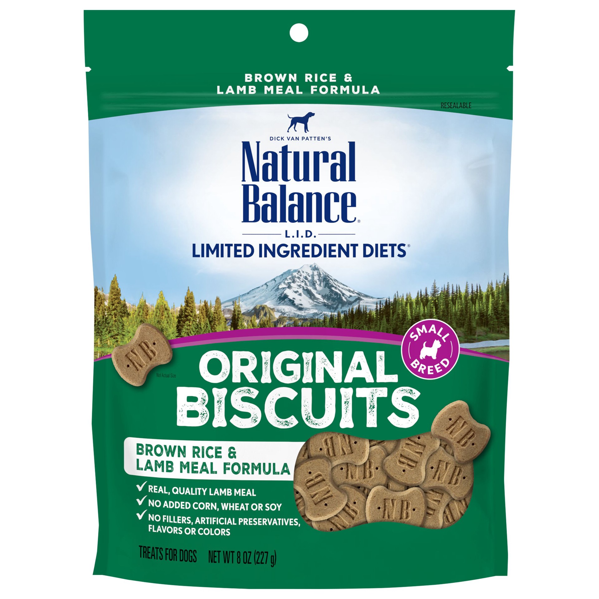 slide 1 of 5, Natural Balance L.I.T. Limited Ingredient Treats Brown Rice & Lamb Meal Formula Small Breed Dry Dog Treats, 8-Ounce, 8 oz