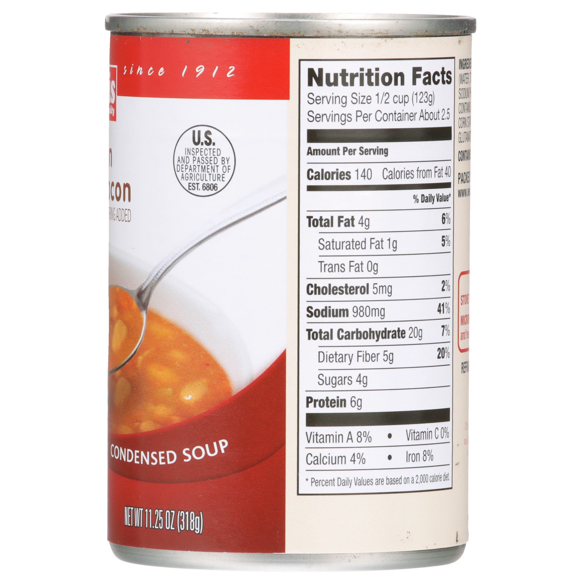 slide 2 of 6, Weis Quality Bean with Bacon Condensed Soup, 11.25 oz