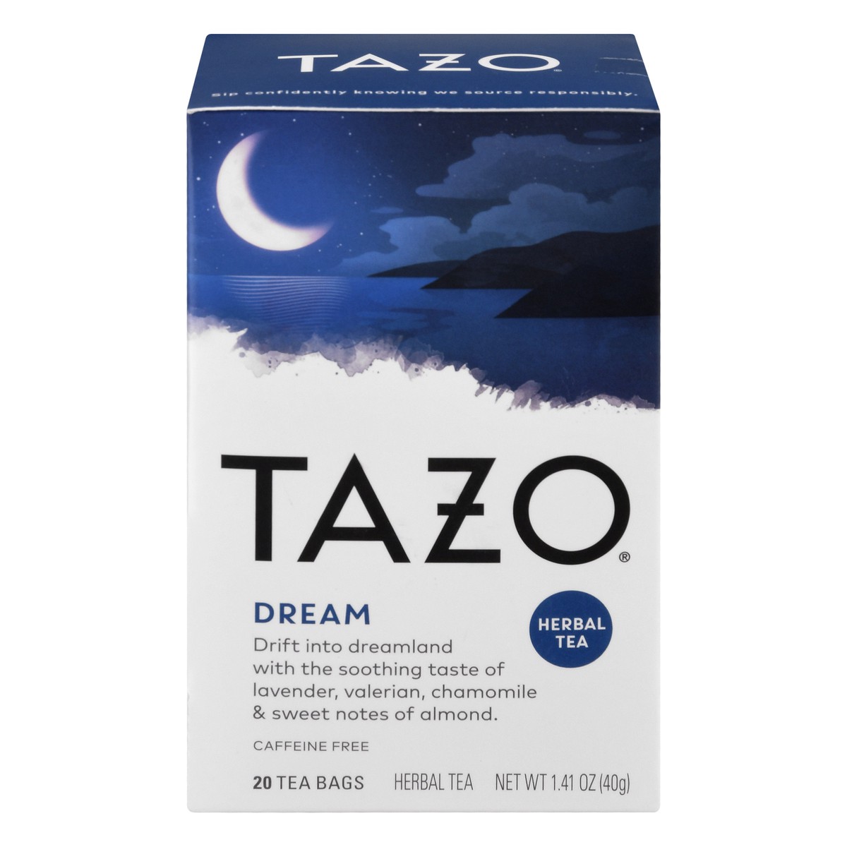 slide 1 of 1, Tazo Dream Caffeine Free Herbal Tea Bags, 1.41 oz