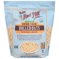 Bob's Red Mill Organic Extra Thick Whole Grain Rolled Oats 32 oz