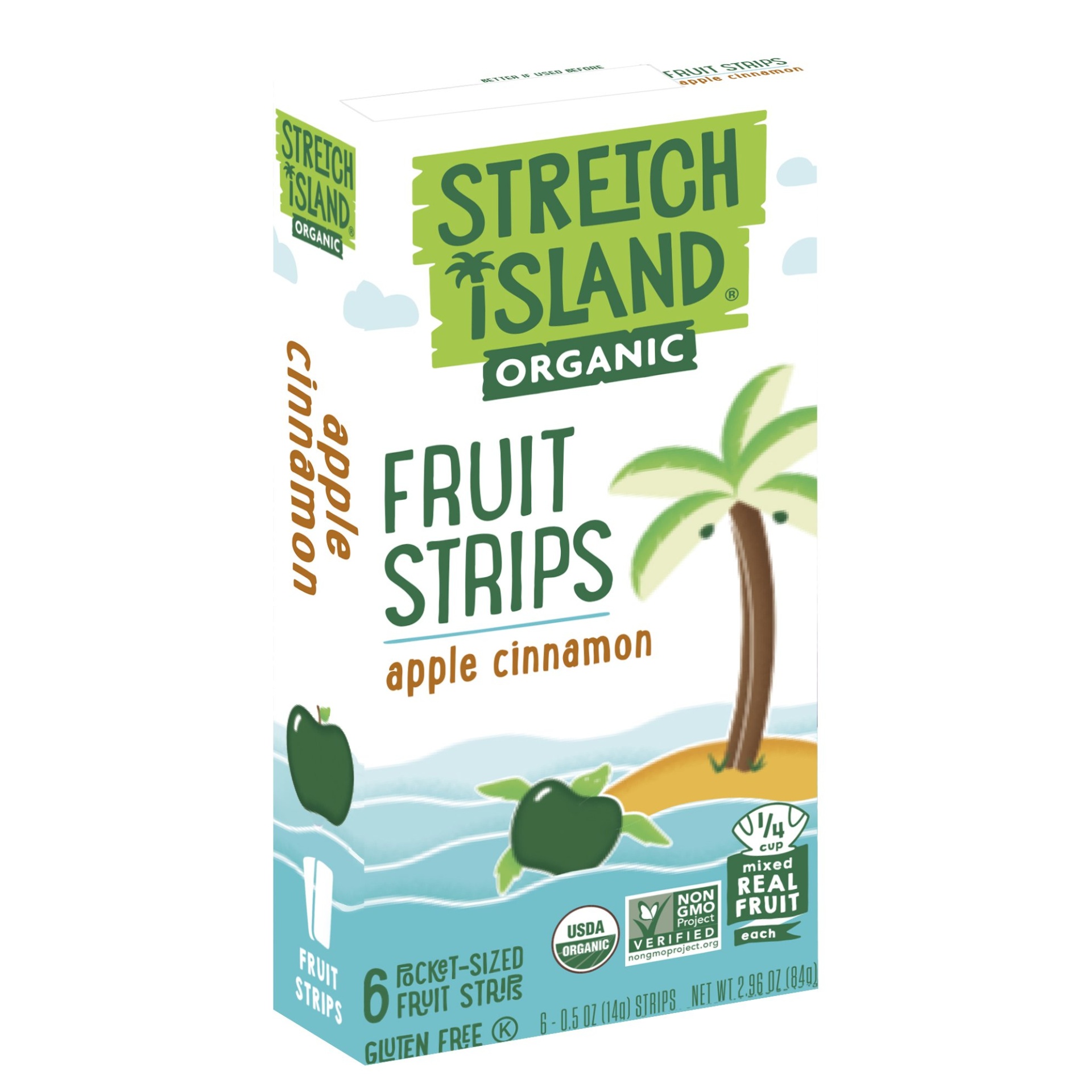 slide 1 of 1, Stretch Island Organic Fruit Strips Apple Cinnamon, 6 ct; 0.49 oz