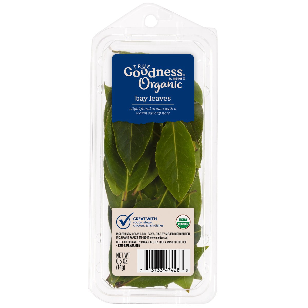 slide 1 of 5, True Goodness Organic Bay Leaves, 0.5 oz., 0.5 oz