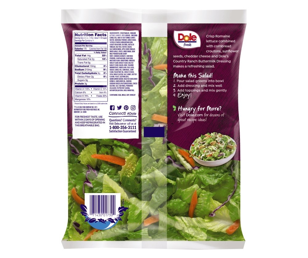 slide 2 of 4, Dole Premium Salad Kit Country Ranch, 13.3 oz