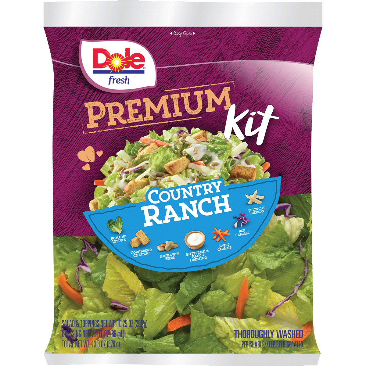 slide 1 of 4, Dole Premium Salad Kit Country Ranch, 13.3 oz