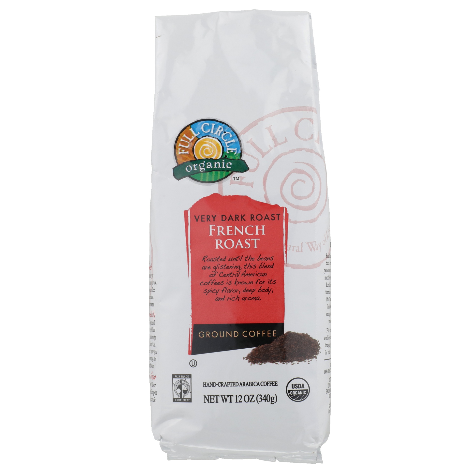slide 1 of 1, Full Circle Market Organic Very Dark French Roast Ground Coffee, 12 oz