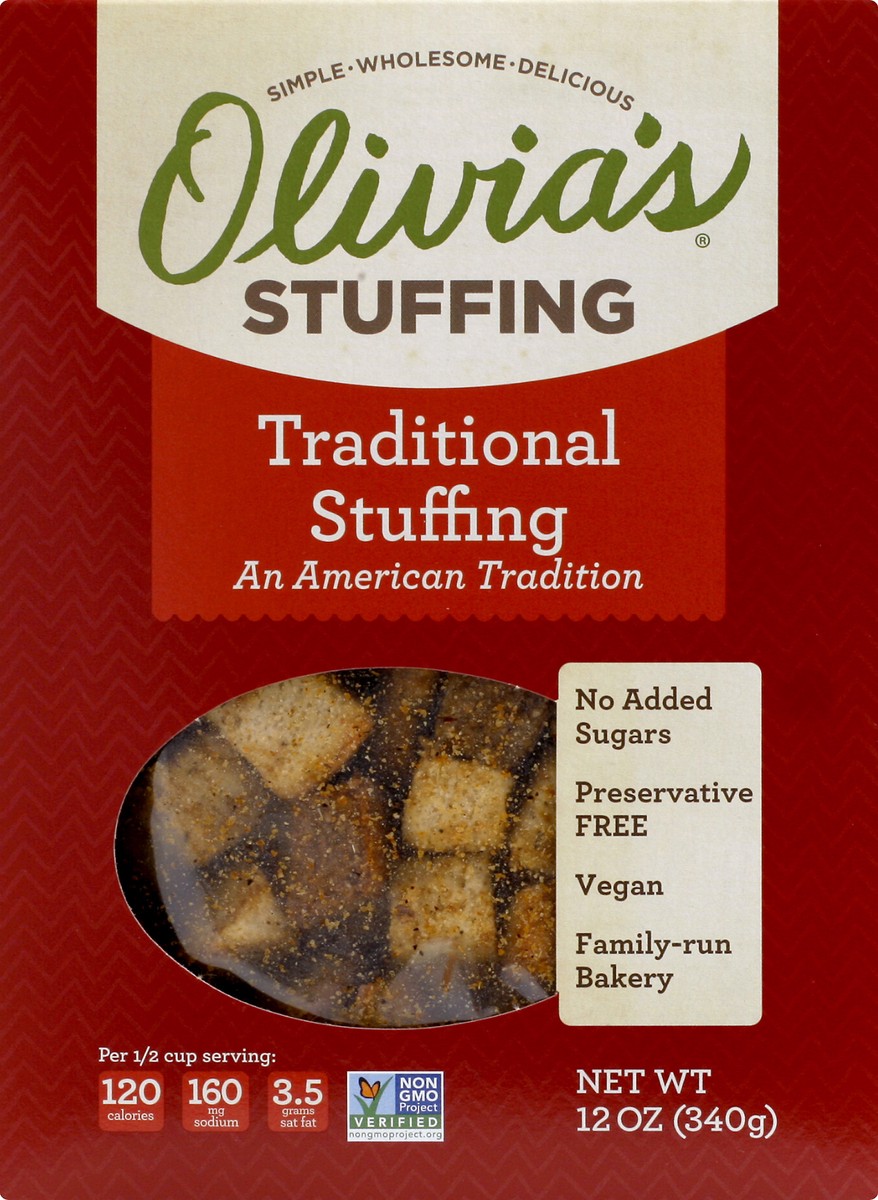 slide 1 of 8, Olivia's Stuffing 12 oz, 12 oz