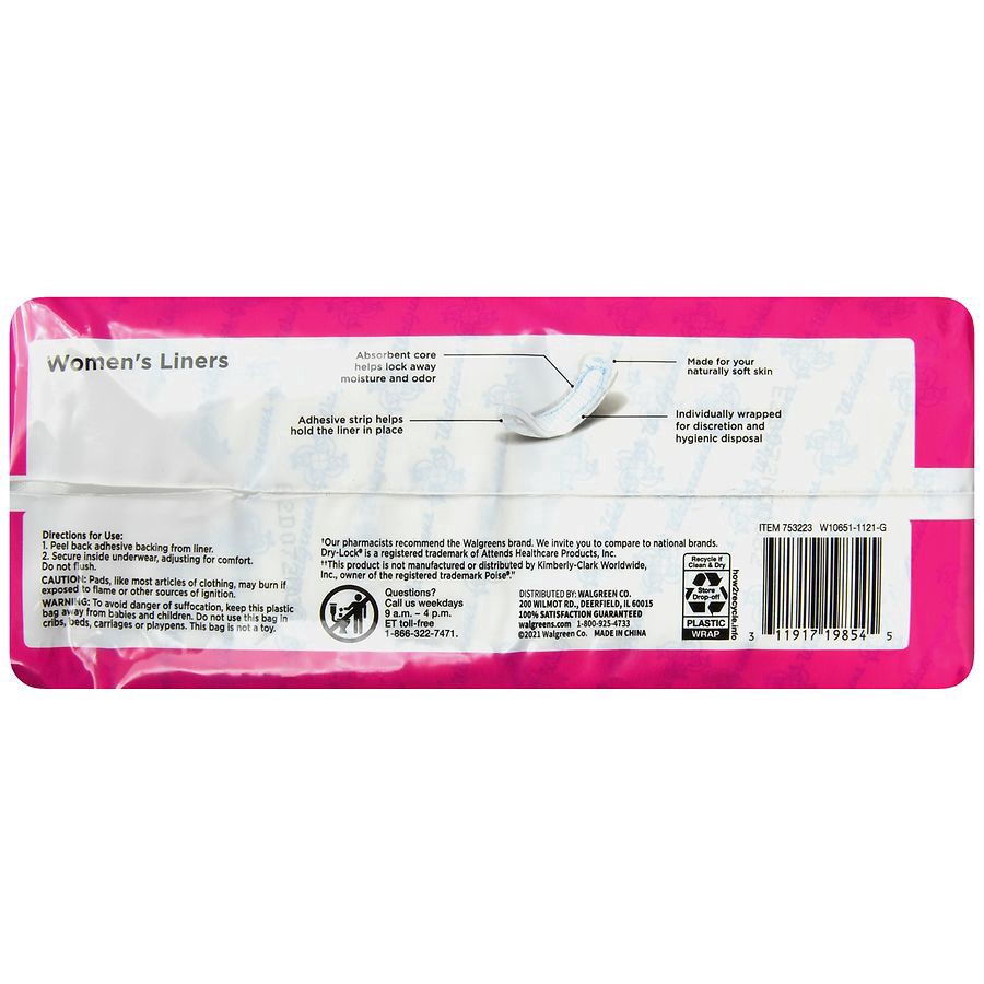 slide 3 of 5, Walgreens Certainty Women's Very Light Absorbency Ultimate Length Liners, 40 ct