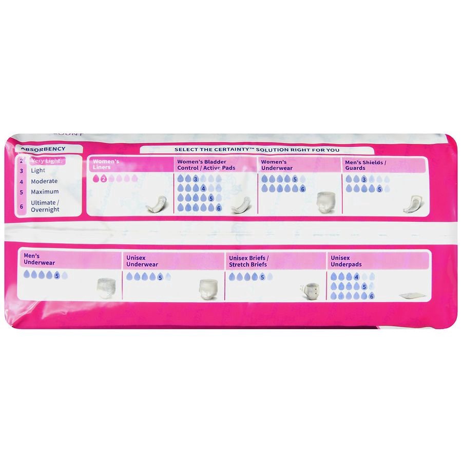 slide 4 of 5, Walgreens Certainty Women's Very Light Absorbency Ultimate Length Liners, 40 ct