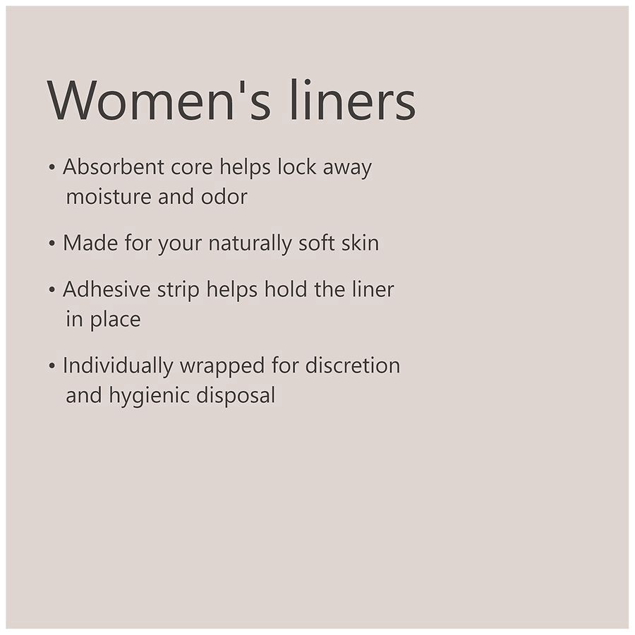 slide 2 of 5, Walgreens Certainty Women's Very Light Absorbency Ultimate Length Liners, 40 ct