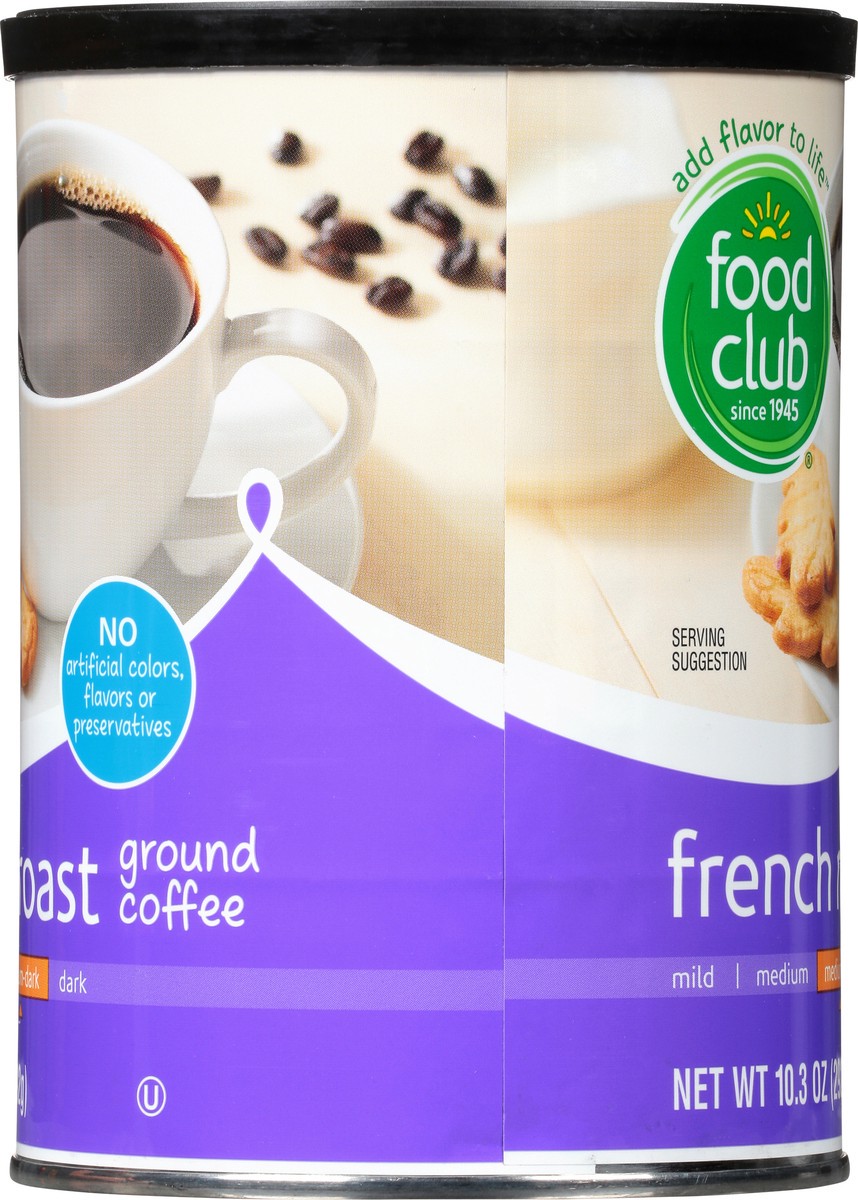 slide 2 of 13, Food Club Medium-Dark Ground French Roast Coffee - 10.3 oz, 10.3 oz