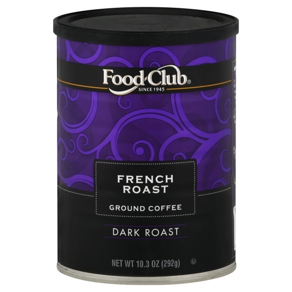 slide 1 of 1, Food Club Dark French Roast 100% Ground Coffee, 10.3 oz
