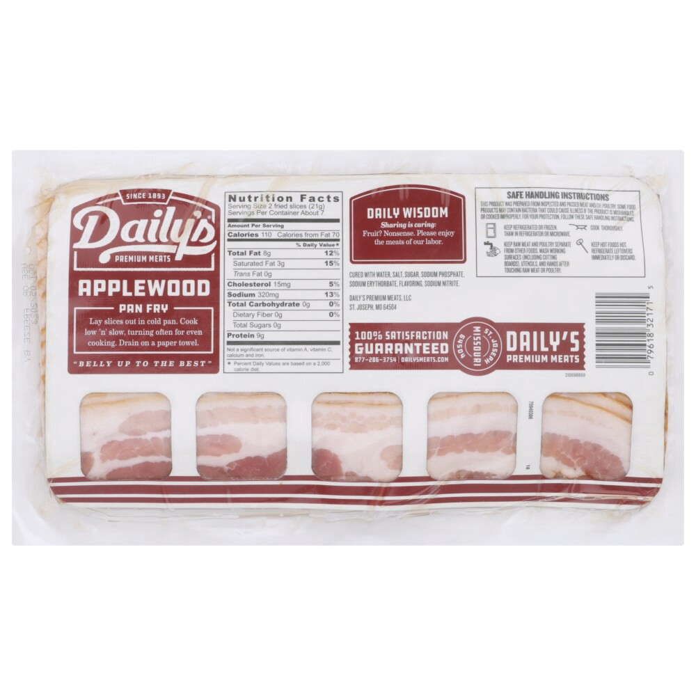 slide 2 of 2, Daily's Original Bacon Applewood Smoked, 16 oz
