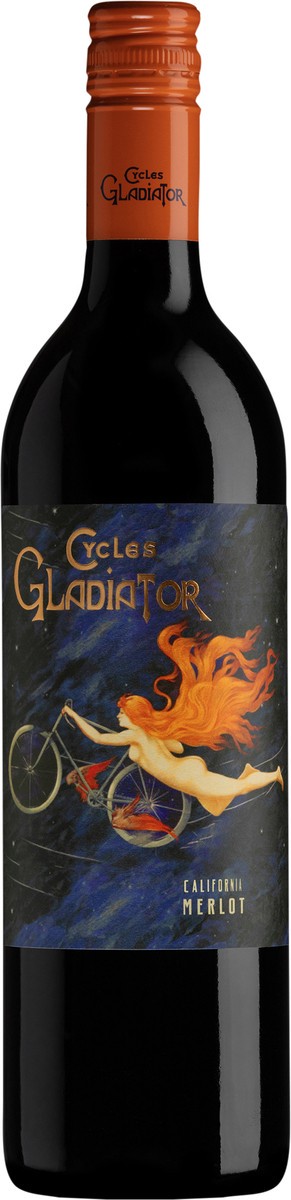 slide 5 of 5, Cycles Gladiator Merlot, 750 ml