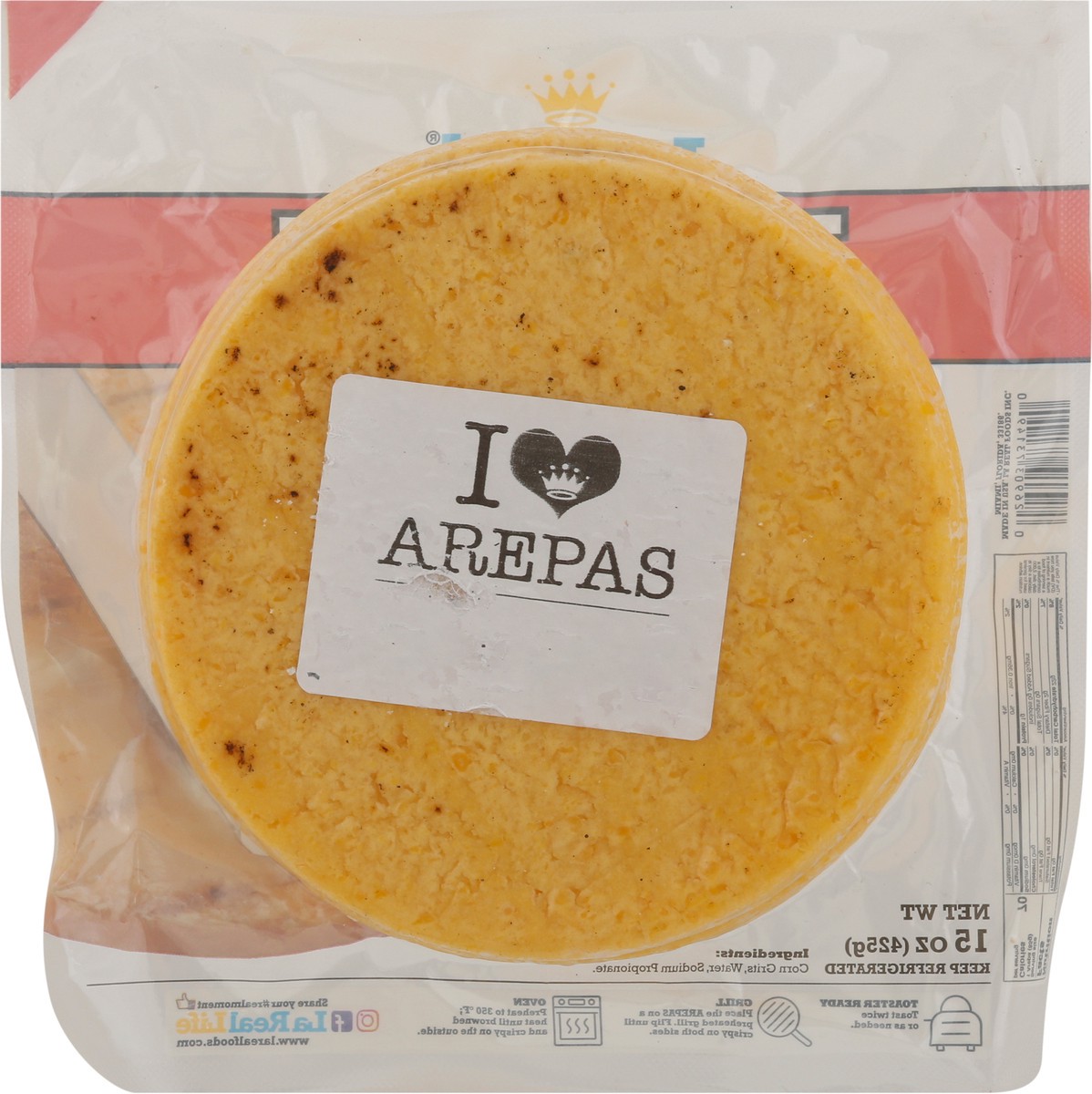 slide 8 of 9, La Real Colombian Style Large Arepas 5 ea, 15 oz