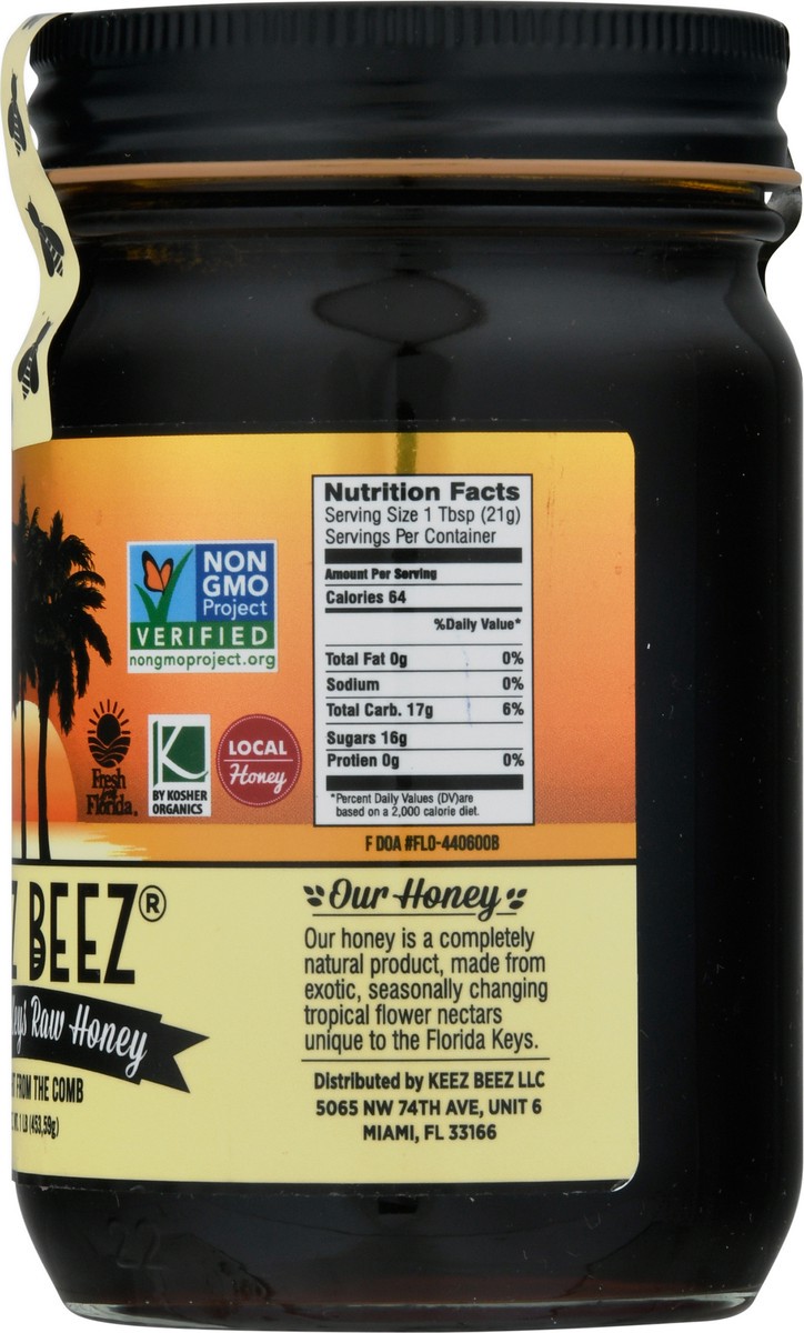 slide 6 of 12, Keez Beez Florida Keys Wildflower Raw Honey 1 lb, 1 lb