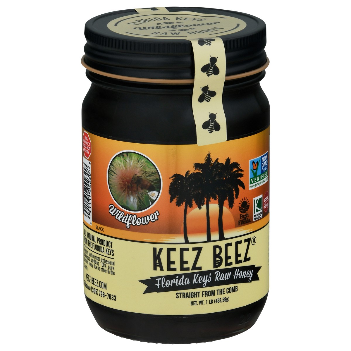slide 11 of 12, Keez Beez Florida Keys Wildflower Raw Honey 1 lb, 1 lb