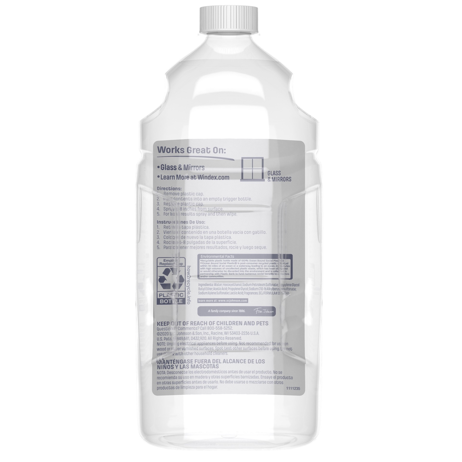 slide 2 of 7, Windex Vinegar Glass Cleaner Refill, 2 liter