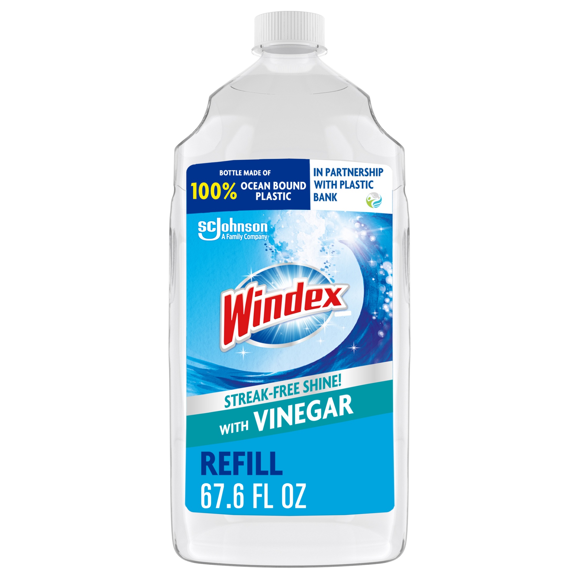 slide 1 of 7, Windex Vinegar Glass Cleaner Refill, 2 liter