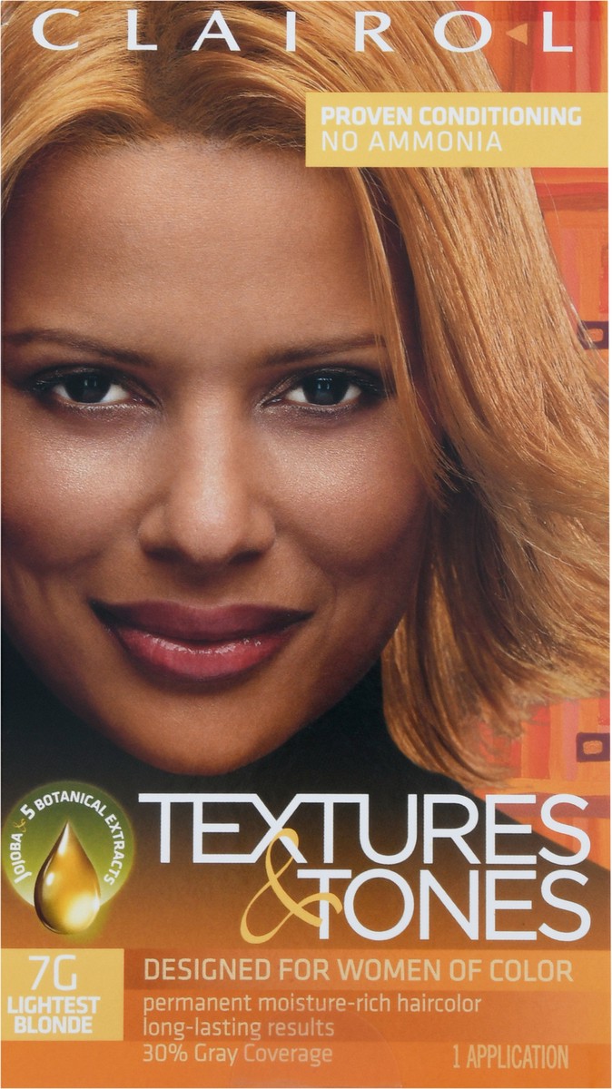 slide 5 of 13, Clairol Textures & Tones Lightest Blonde 7G Permanent Hair Color 1 ea, 1 ct