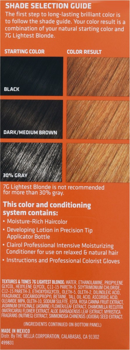 slide 8 of 13, Clairol Textures & Tones Lightest Blonde 7G Permanent Hair Color 1 ea, 1 ct