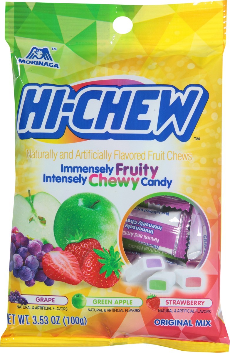 slide 6 of 9, Morinaga Hi-Chew Original Mix Strawberry Grape Green Apple Fruit Chews 3.53oz, 