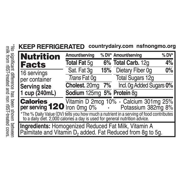 slide 2 of 5, Country Dairy 2% Reduced Fat Milk, 1 gal