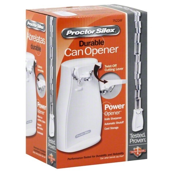 slide 1 of 5, Proctor Silex Electric Can Opener - White, 1 ct