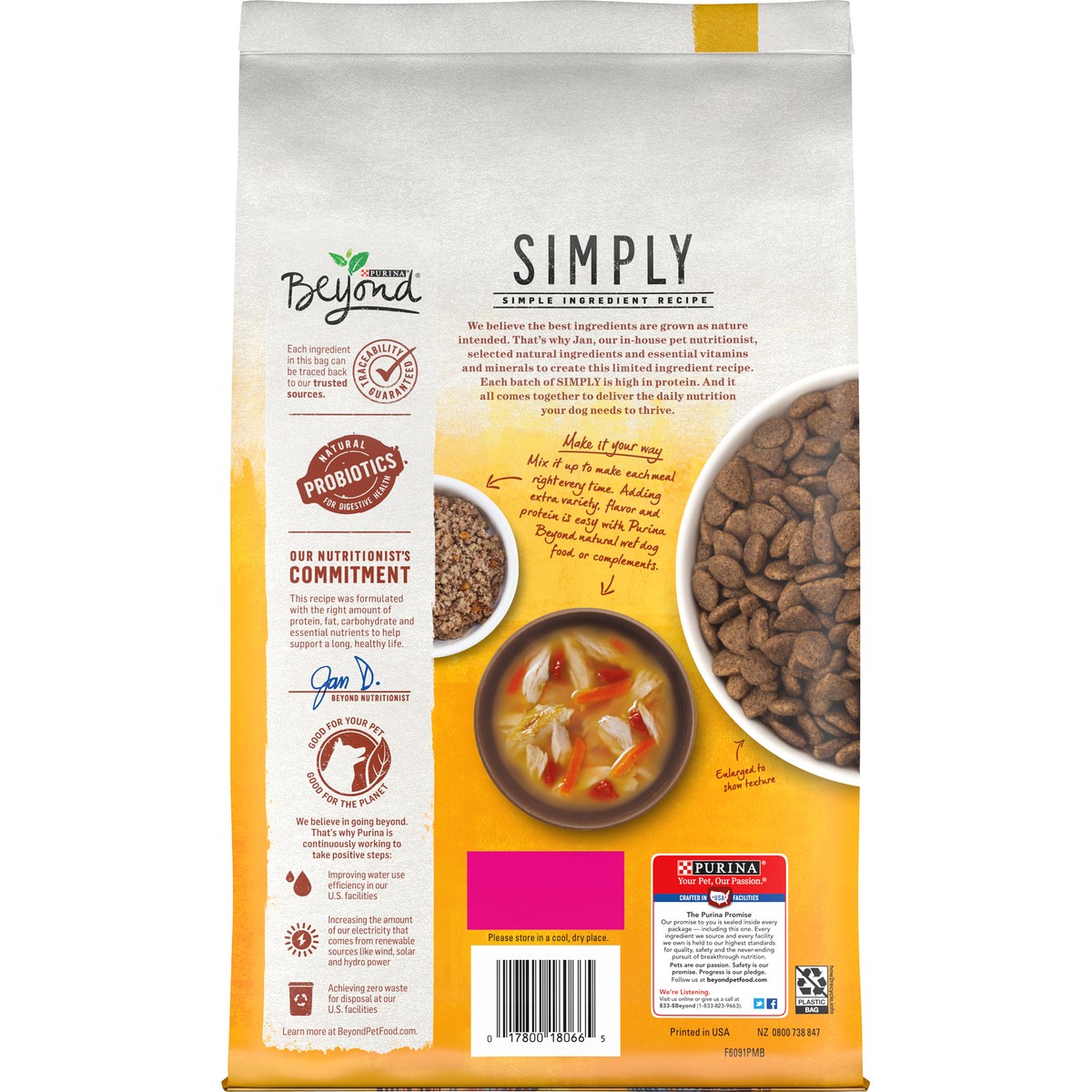 slide 9 of 9, Beyond Purina Beyond Simple Ingredient, Natural Dry Dog Food, Simply Farm Raised Chicken & Whole Barley Recipe, 3.7 lb