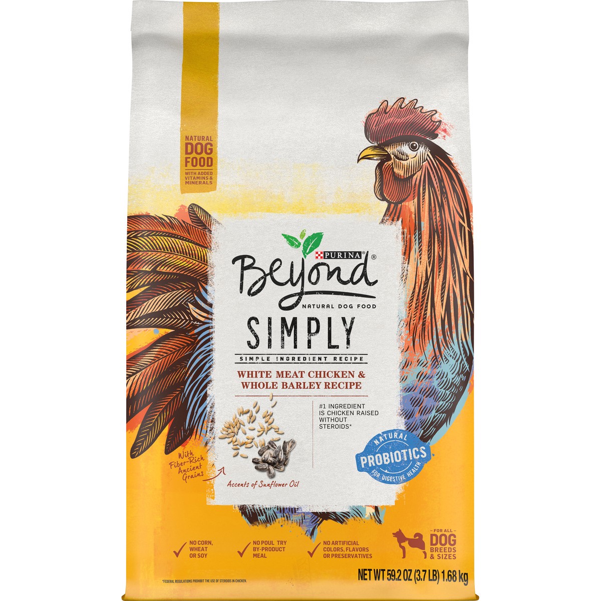 slide 5 of 9, Beyond Purina Beyond Simple Ingredient, Natural Dry Dog Food, Simply Farm Raised Chicken & Whole Barley Recipe, 3.7 lb