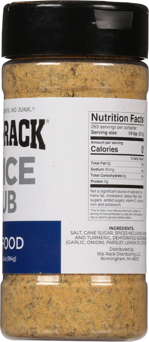 slide 2 of 9, Rib Rack Seafood Spice Rub 6.5 oz, 6.5 oz