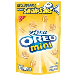 Oreo MONDELEZ GLOBAL LLC (SNACKS US) OREO BAG - 8Z GLDN OREO MINI SNAK SAKS 12CT - 044000034313 - Wave 6 BE Update 8oz English
