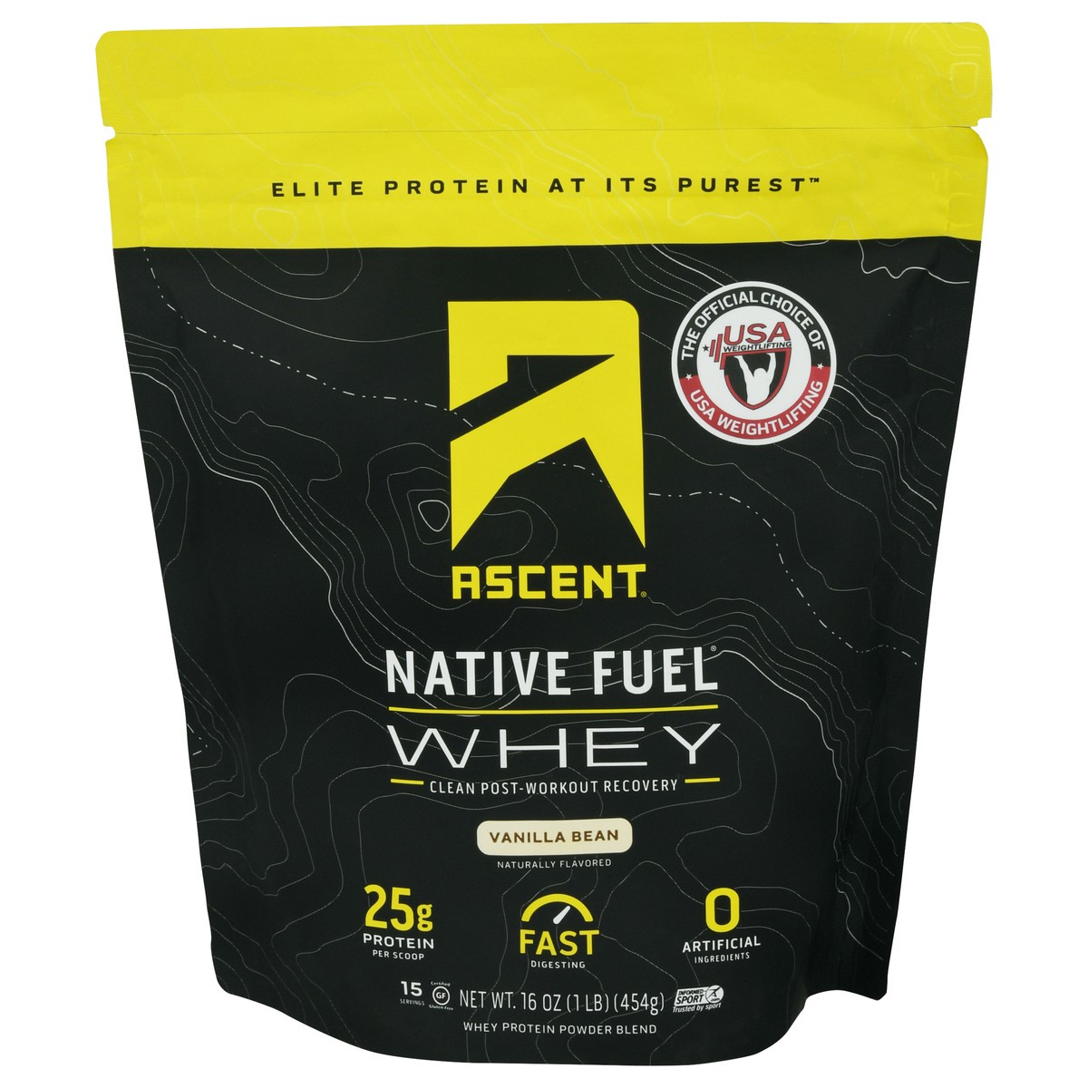 slide 1 of 9, Ascent Native Fuel Vanilla Bean Whey 16 oz, 16 oz