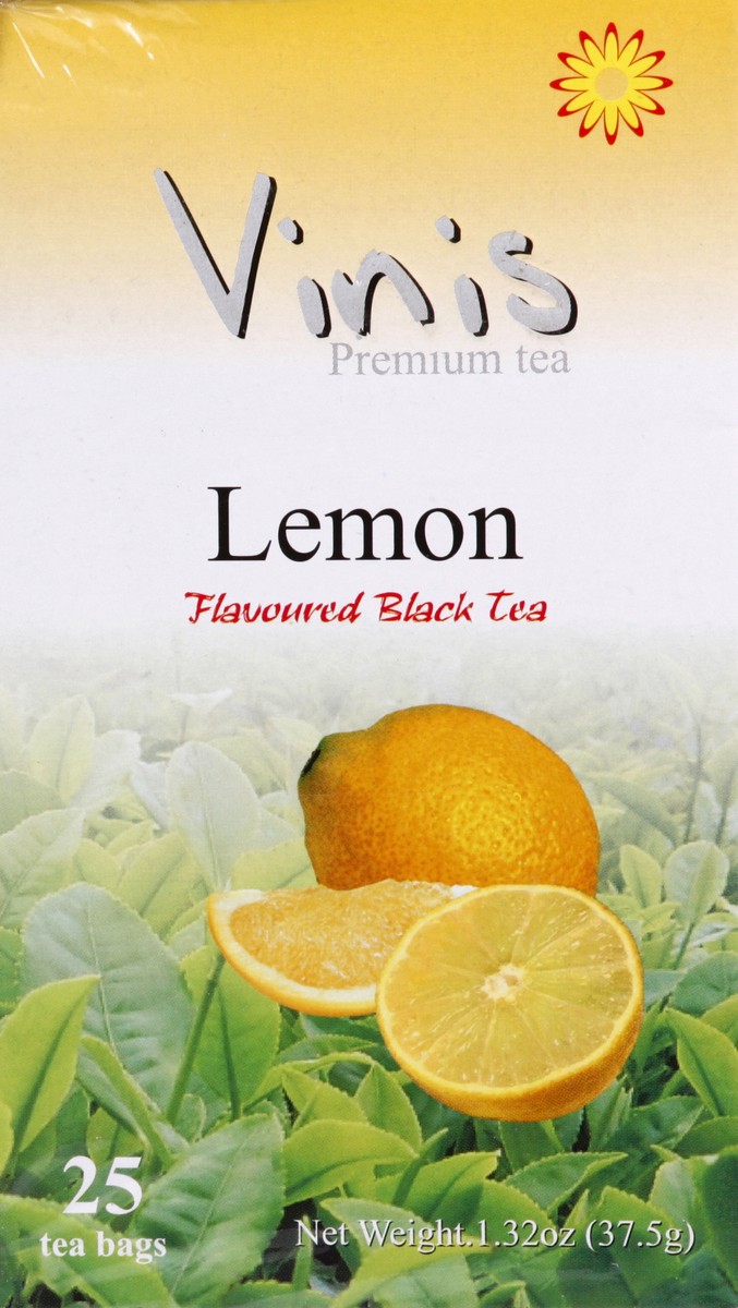slide 5 of 5, Vinis Lemon Flavoured Black Tea Bags - 25 ct, 25 ct