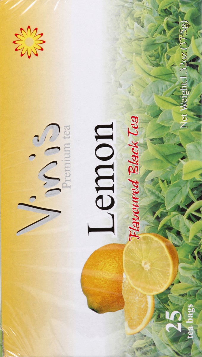 slide 4 of 5, Vinis Lemon Flavoured Black Tea Bags - 25 ct, 25 ct