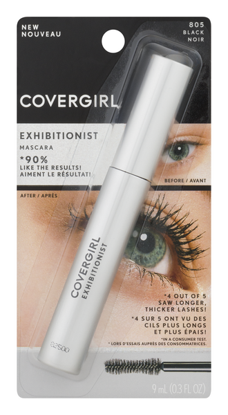 slide 1 of 1, Covergirl Exhibitionist Mascara , Black Noir 805, 0.3 fl oz