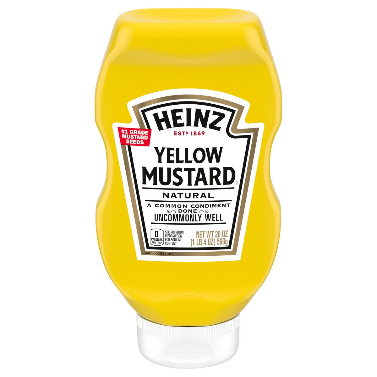 slide 1 of 5, Heinz Yellow Mustard, 20 oz Bottle, 20 oz