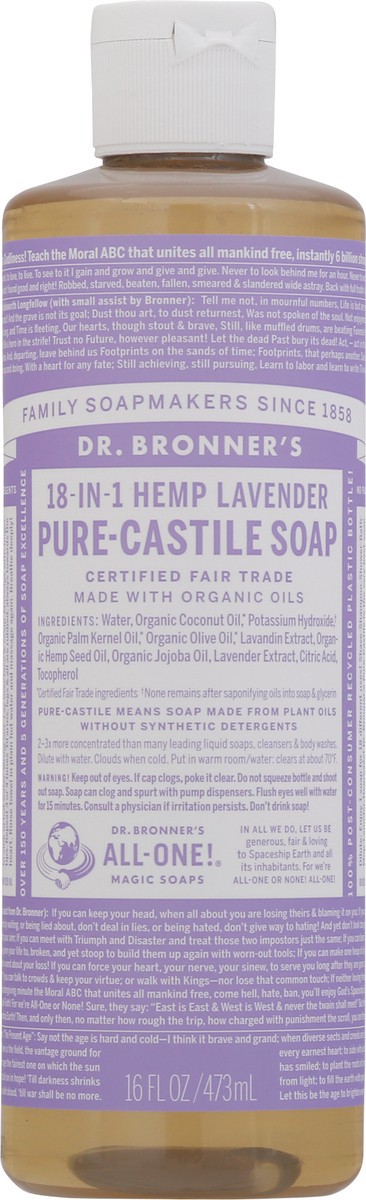 slide 10 of 13, Dr. Bronner's Castile Liq Soap Lavender 16Oz, 16 fl oz