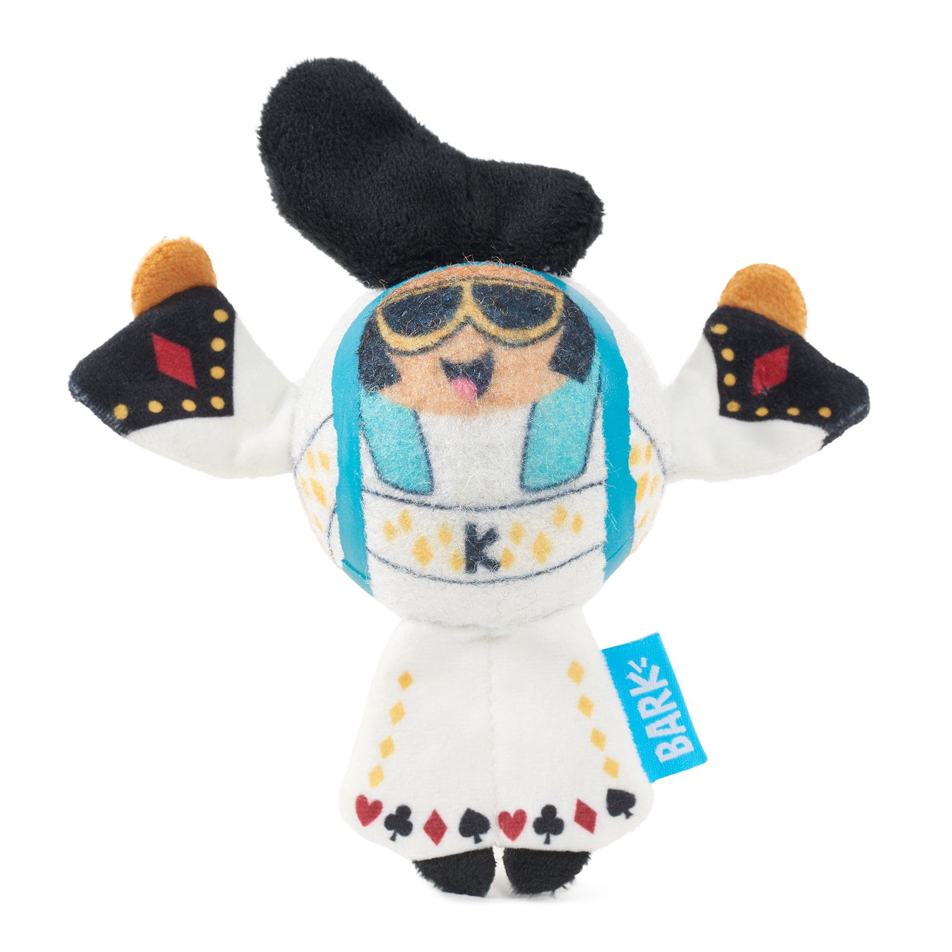 slide 1 of 1, Bark Box Bark Jackpawt The King Of Fling Dog Toy - Plush, Squeaker, 1 ct