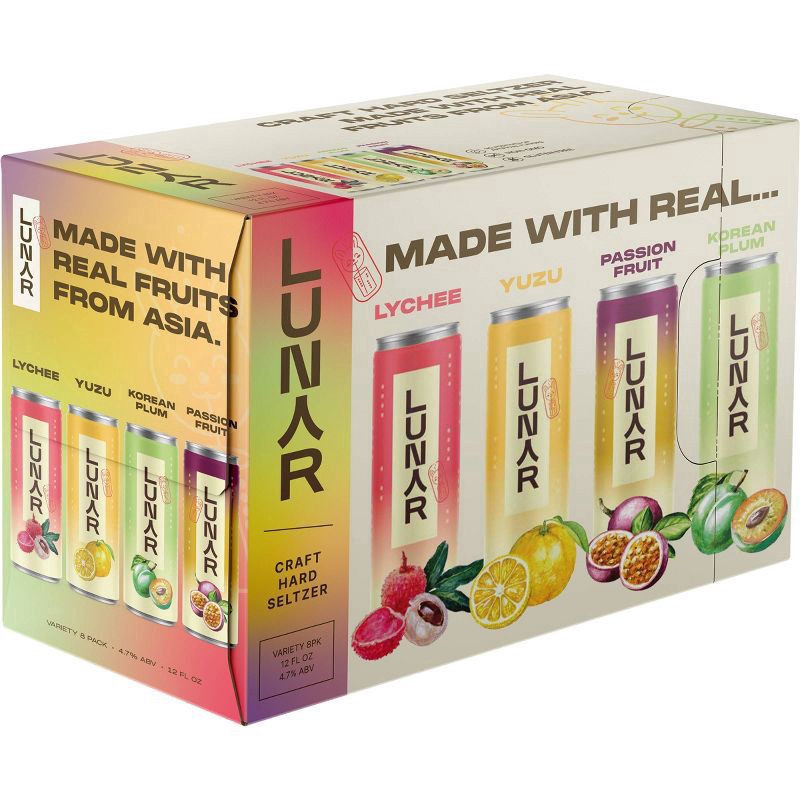 slide 1 of 4, Lunar Hard Seltzer, 12 oz