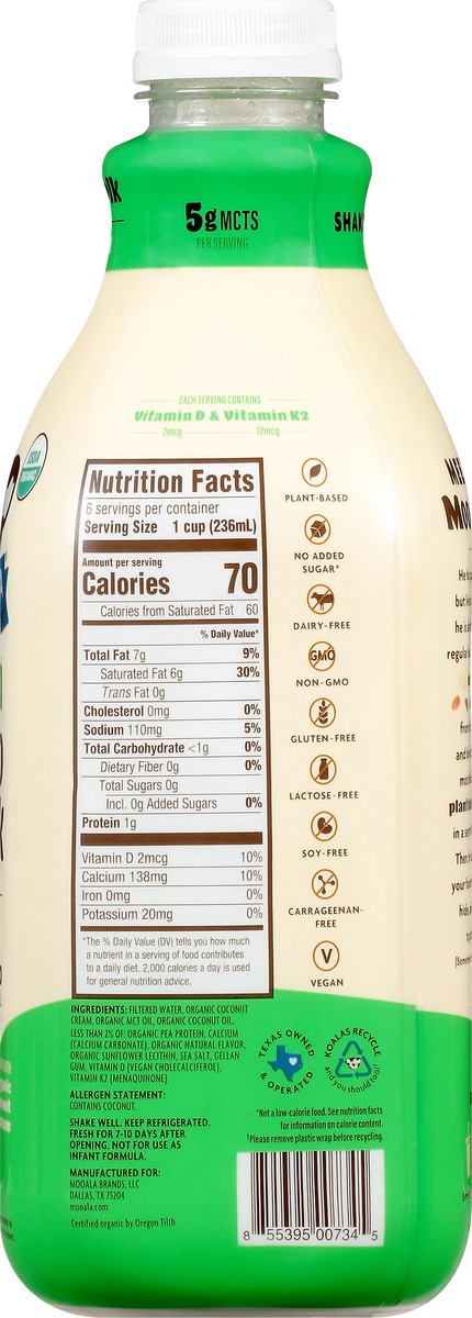 slide 10 of 13, Mooala Organic Unsweetened Original Keto Mylk 48 oz, 48 oz