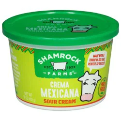 Shamrock Farms Crema Mexicana Sour Cream 16 oz
