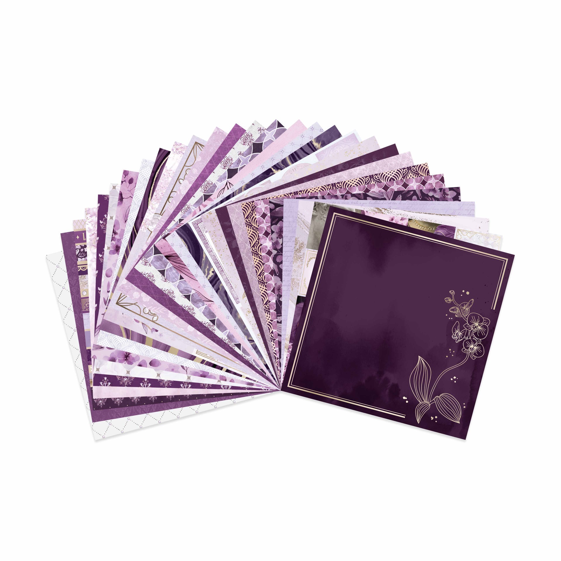 slide 5 of 5, 12" X 12" French Lavender Paper Pad By Recollections, 58 Sheets, 12 in x 12 in