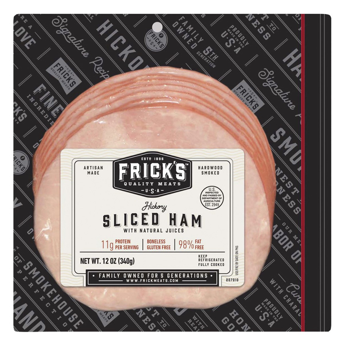 slide 1 of 5, Frick's Sliced Hickory Ham, 12 oz