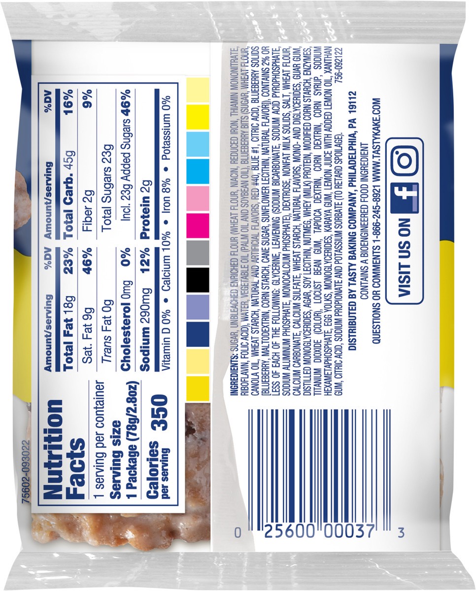 slide 3 of 7, Tastykake Glazed Lemon Blueberry Dipp'n Sticks 2 - 2.75 oz Packs, 2 ct