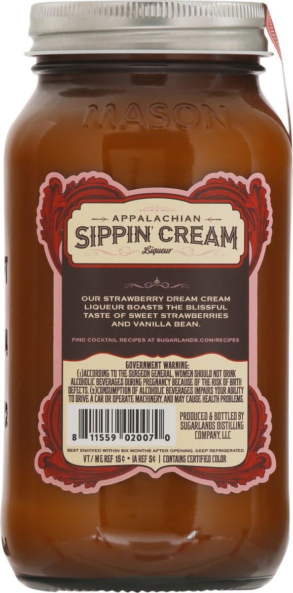 slide 8 of 12, Sugarlands Distilling Company Appalachian Sippin’ Creams Strawberry Dream Liquer 750 ml, 750 ml